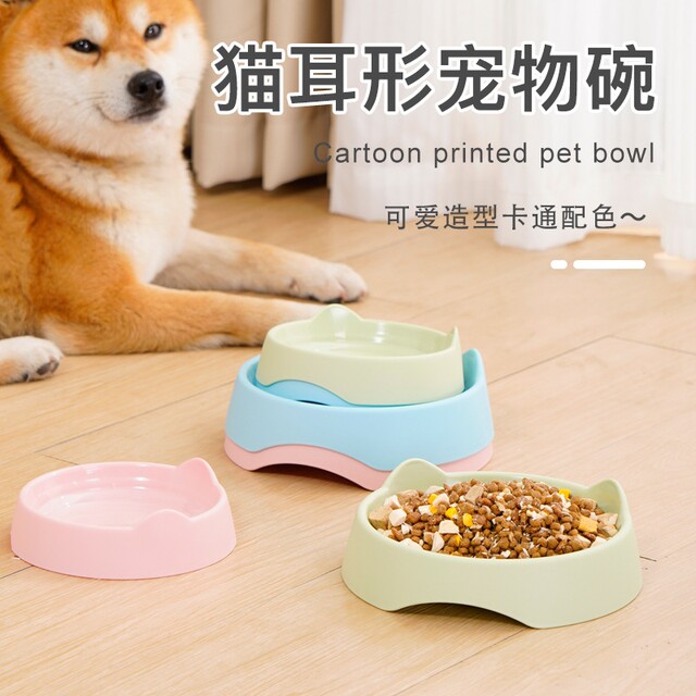 Dog Bowl Food Basin Anti-Tipping Cat Drinking Water Bowl Special Puppy Food Rice Basin Stainless Steel Cat Food Bowl Pet Supplies