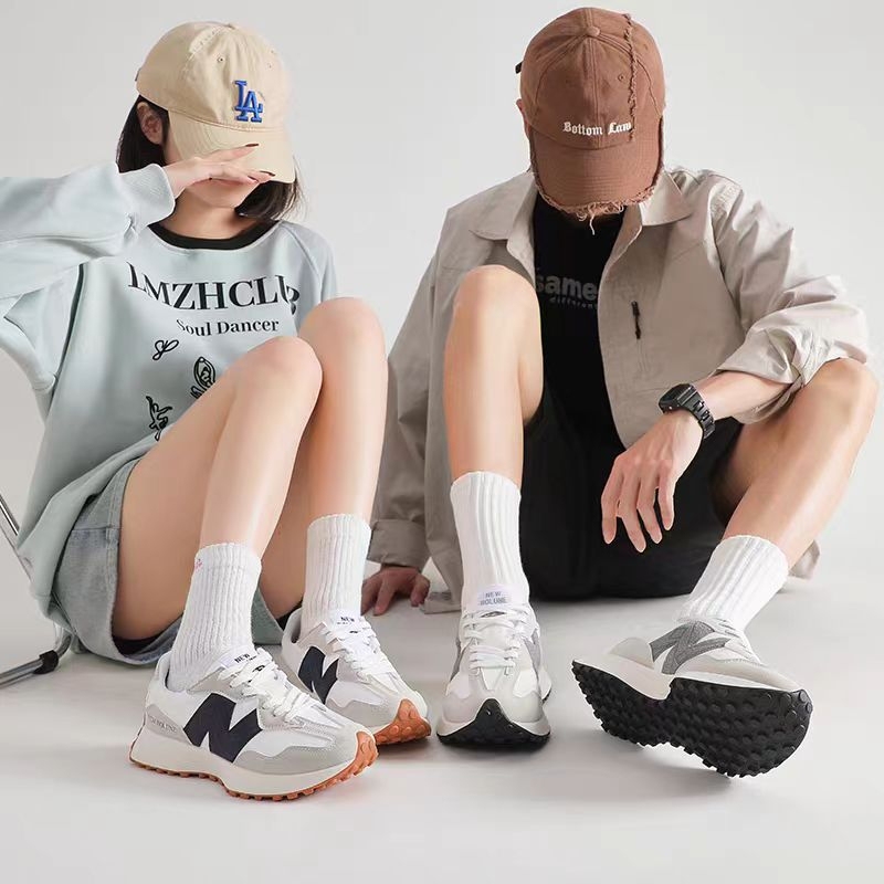 Celebrity-Inspired 327 Collaboration Slim-Fit Dad Shoes Breathable Men's and Women's Shoes Spring Height-Increasing Sports Running Shoes