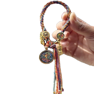 藏式手绳本命年十二生肖八大守护神手链唐卡手串绳编织转运轮回