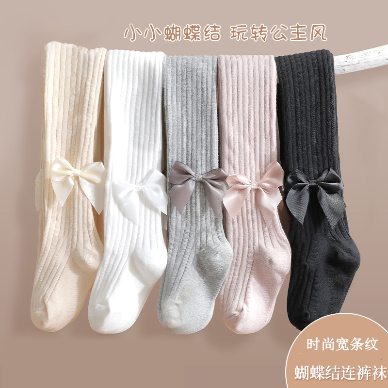 <!--女童连裤袜春秋薄款婴儿小童纯棉打底裤女宝宝高腰连体裤子打底袜-->