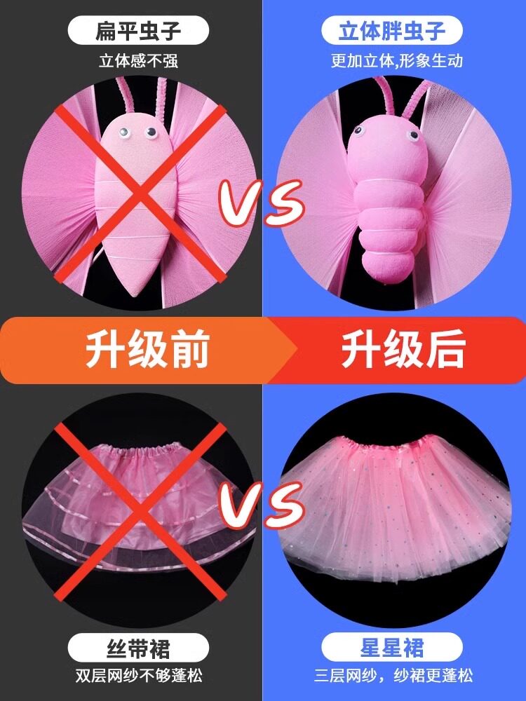 선물 어린 소녀의 뒤 빛나는 어린이 나비 날개 뒤 장식 소녀 공주 마술 지팡이 요정 스커트 파티