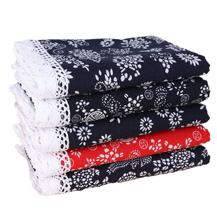 乌镇中国民族风棉麻青花布艺中式餐桌茶几台布长方形复古印花桌布