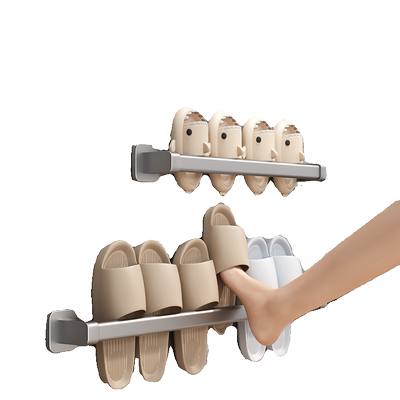 浴室拖鞋架免打孔卫生间收纳架厕所壁挂式门后置物架上墙鞋子阳台