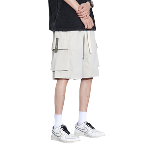 工装短裤男士夏季2024新款宽松大码初中生青少年夏天冰丝五分裤子