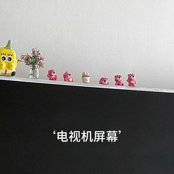 电脑显示屏创意饰品电视机上的小摆件屏幕装饰公仔办公解压小物件