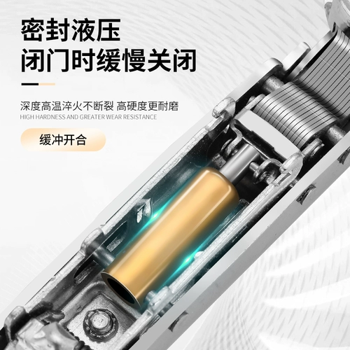 Буферная демпфирующая петля из нержавеющей стали 304, дверь шкафа, гидравлическая петля, пружинная, полное покрытие, среднеизогнутая дверная панель, закрытая дверь