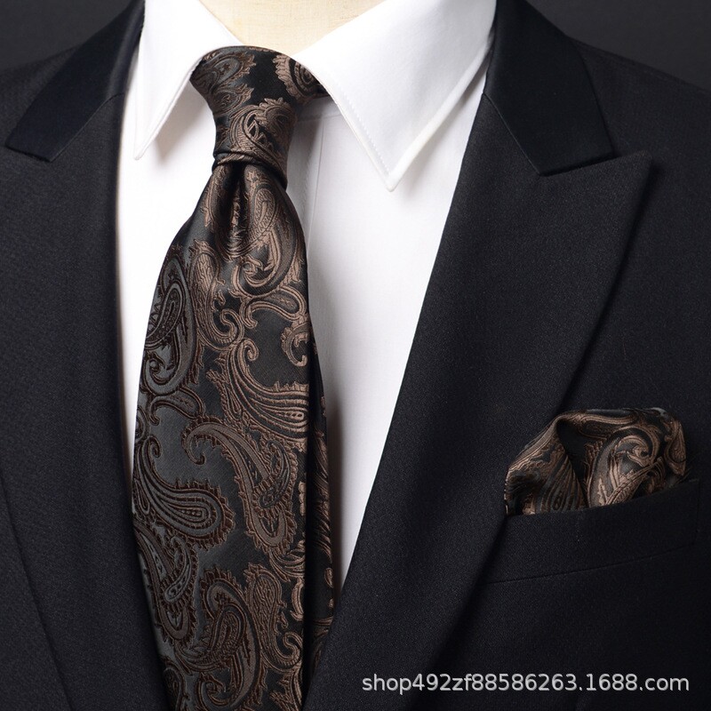 茶色のストライプ柄ネクタイ、男女兼用、英国風レトロフォーマルスーツ、プロフェッショナル、韓国スタイル、手書き風、会社、部署、企業に適しています。