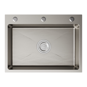 厨房洗菜盆大单槽家用304纳米不锈钢加厚水槽台中下洗碗池手工槽