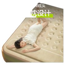 Outdoor automatic inflatable bed plus high thick double inflatable mattress foldable flocking rest camping camping storage