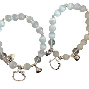 碎花蝴蝶手链ins小众琉璃手串送闺蜜好友学生党高颜值礼物儿童女