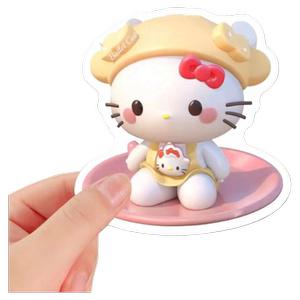 200张3D建模Kitty猫可爱卡通防水贴画diy手账相册电脑平板手机壳