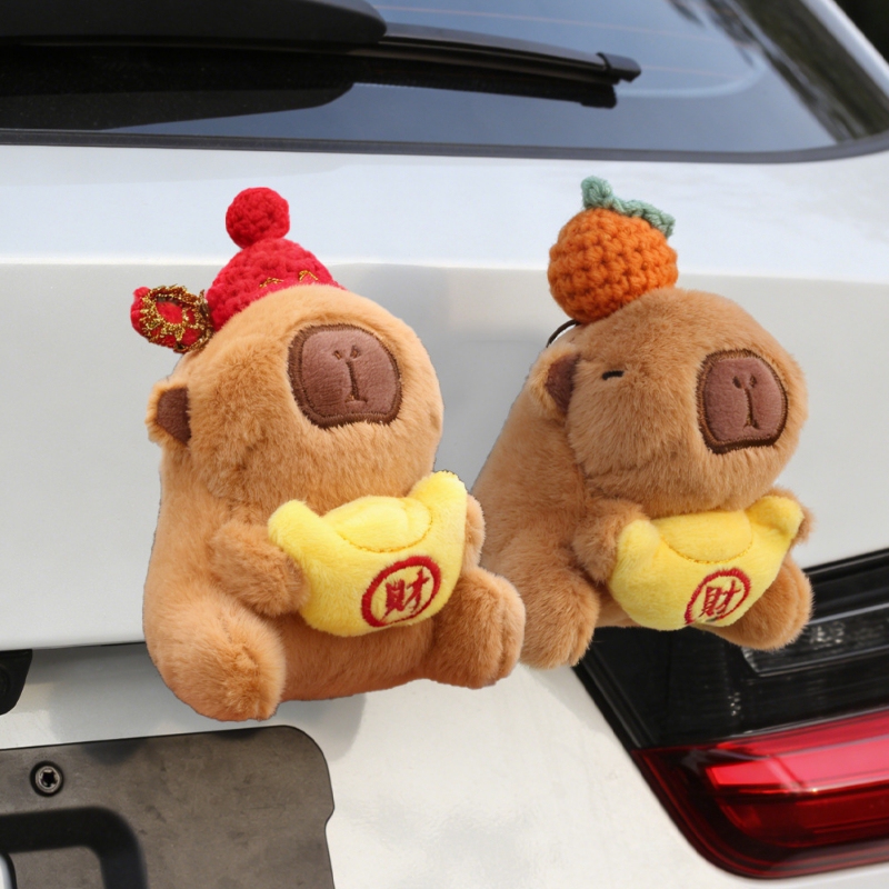 Suitable for Tesla Ornaments, Car Rear Hanging Decorations, Doll Car Stickers, Capybara Clip-On Figures, Car Exterior Decorations Suitable for Tesla Ornaments, Car Rear Hanging Decorations, Doll Car Stickers, Capybara Clip-On Figures, Car Exterior Decorations