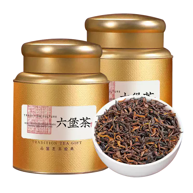 陳皮六堡茶廣西梧州黑茶濃香型暖胃陳年黑茶緊壓小圓餅木桶裝茶葉-淘寶