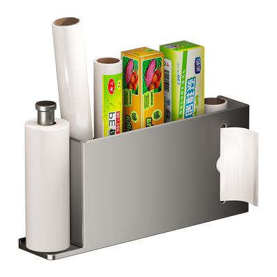 厨房挂架侧面收纳盒壁挂冰箱置物架多功能夹缝利用省空间碳钢