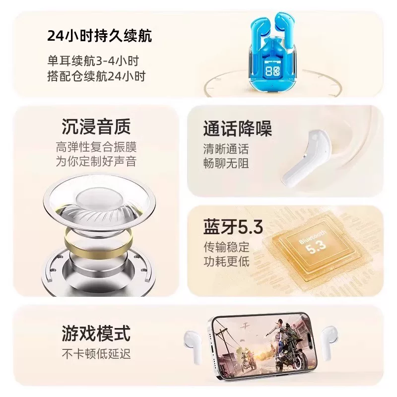 Apple: качественные совместимые игровые наушники, Bluetooth, Android
