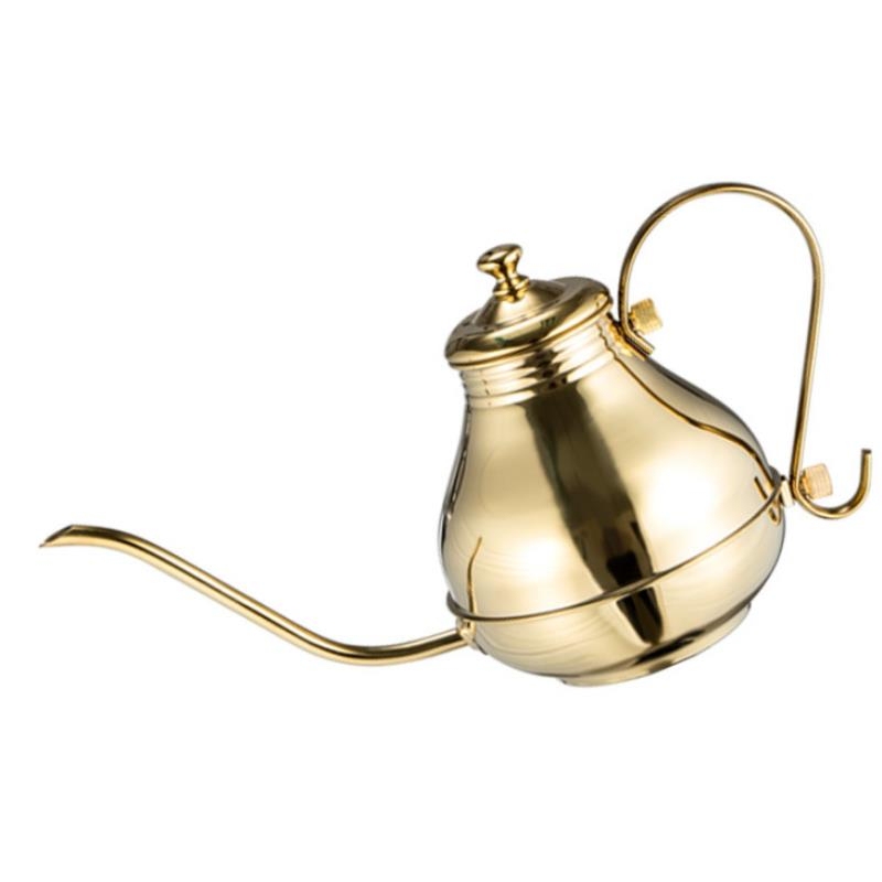 Directly from the Manufacturer: Gold/Silver Stainless Steel Court-Style Teapot, Narrow-Spout Coffee Pot, Hand-Brewed Coffee Pot Directly from the Manufacturer: Gold/Silver Stainless Steel Court-Style Teapot, Narrow-Spout Coffee Pot, Hand-Brewed Coffee Pot