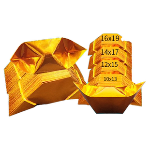 元宝半成品五彩小号切角手工折纸金银大中烧纸批发包邮送袋金色金黄人工周年折叠纸张