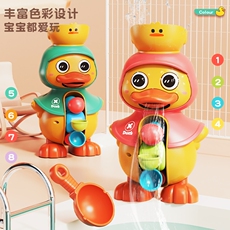 Игрушки для детского бассейна 宝宝洗澡玩具套装大黄鸭子水车转转乐婴儿童戏水玩具女孩男孩萌鸭