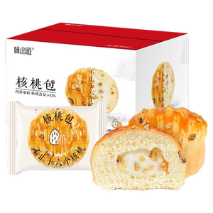 味出道核桃酸奶夹心面包整箱早餐蛋糕夜宵充饥零食小吃休闲食品