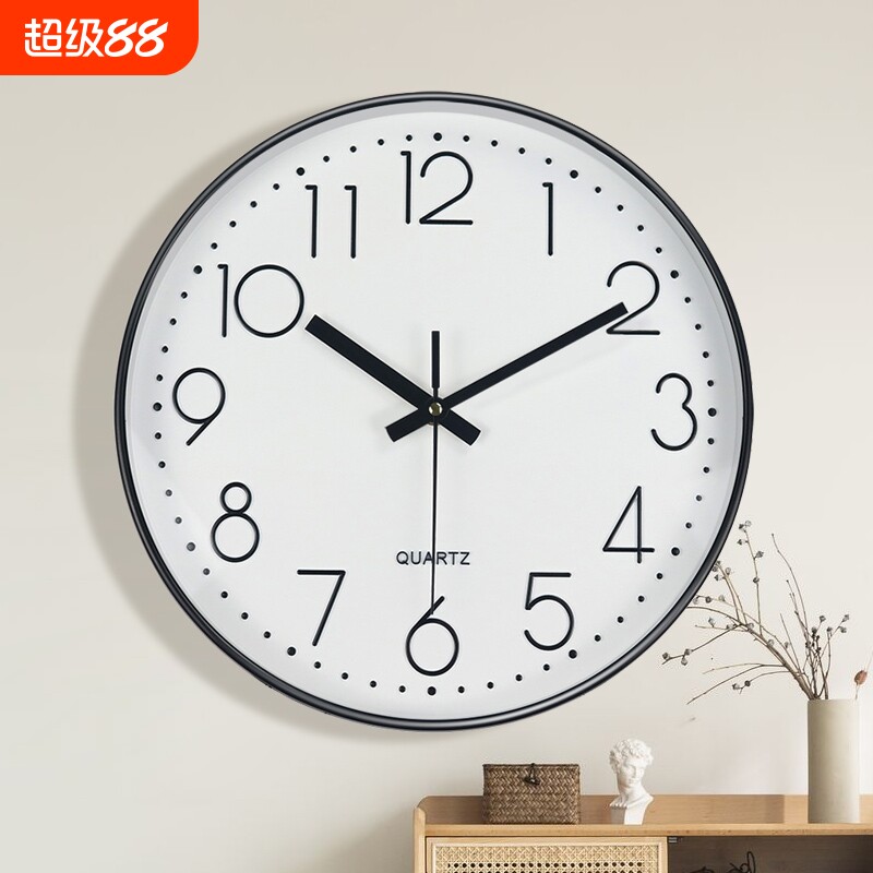 壁掛け時計、リビングルーム時計、ミニマルな北欧スタイル、家庭用時計、モダンでクリエイティブなパーソナライズされたクォーツ時計、新しいスタイル。