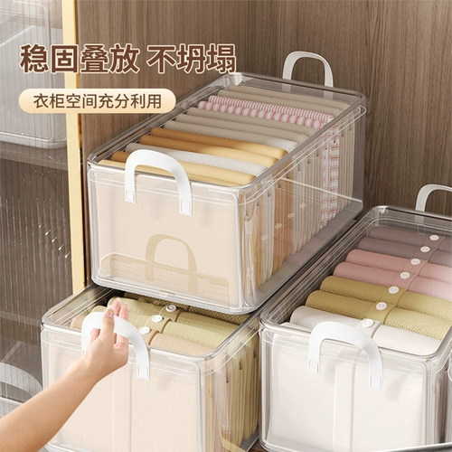 Прозрачная одежда для хранения коробки для хранения одежды.