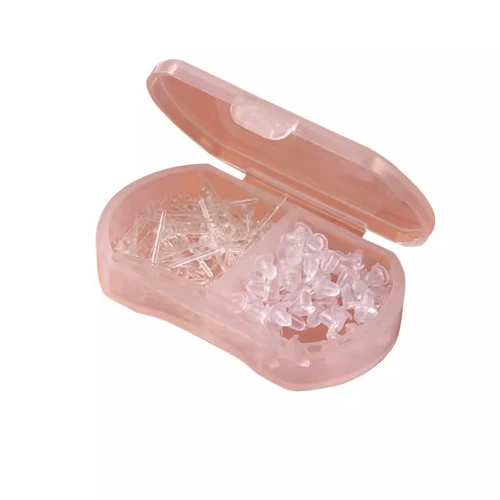 Пластиковые невидимые черные гипоаллергенные серьги, простой и элегантный дизайн