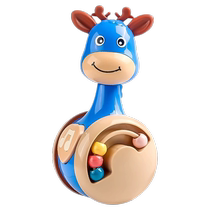 Sliding deer tumbler baby soothing puzzle early education 3-12 months learning to crawl 1-3 years old baby toy