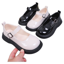 Girls Princess Shoes New Childrens Small Leather Shoes Thin Campus Student Shoes Non-Slip Soft Sole Versatile Mary Jane Shoes