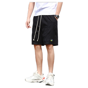 男士短裤运动休闲夏季居家休闲潮流宽松抽绳纯棉五分短裤男