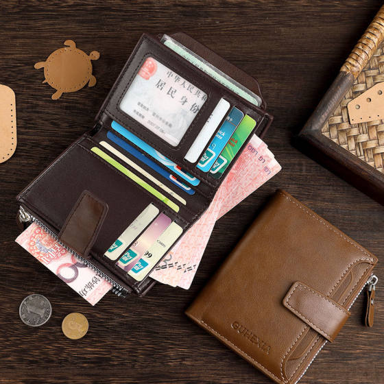 钱包男真皮牛皮驾驶证多功能2025新款爆款男士皮夹送礼零钱多卡位