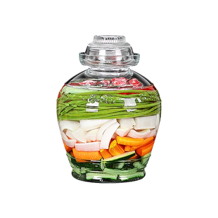 泡菜坛子家用玻璃腌菜罐酸菜缸老式食品密封四川咸菜罐子腌制辣椒