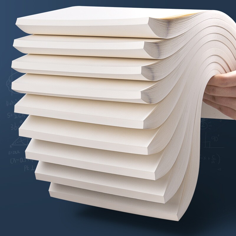 卸売りの白紙下書き用紙、大学院入学試験専用、ベージュ色、学生向け、目に優しい、厚手、1キログラムあたり1000枚、安価な紙。