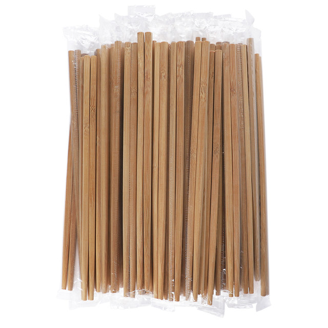 Disposable chopsticks convenient restaurant special bowls and chopsticks for home use commercial sanitary fast food carbonized bamboo wholesale paintless twins