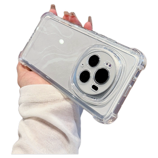 适用华为荣耀magic6手机壳防摔magic5pro加厚magic4气囊mate60pro/pura70/p40透明mate50/30/p50高级感透明新