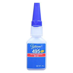 495强力瞬干胶水401能502金属木材塑料480皮革玻璃陶瓷美甲补鞋专用胶水正品牢固手工饰品高强度修补防水粘接