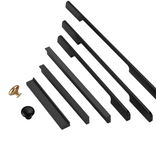 隐形衣柜门拉手现代简约柜子门黑色橱柜抽屉柜门金色把手单孔孔距