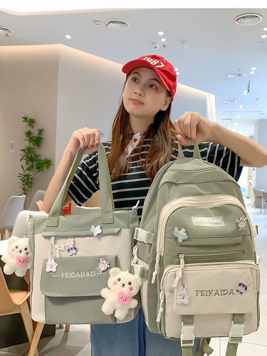 Свежий ранец, высококачественная сумка через плечо, милый вместительный и большой рюкзак, для средней школы