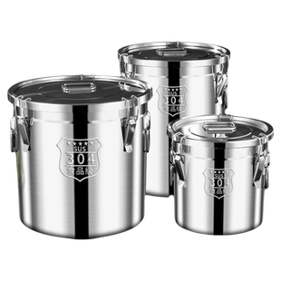 304密封米桶食品级不锈钢面粉桶家用50斤防潮防虫装米桶储存大米