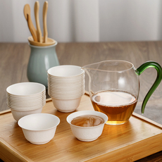 Бумажный стакан 一次性功夫茶杯甘蔗纤维加厚纸杯可降解试饮杯小号茶具杯子品尝杯