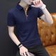 ເສື້ອໂປໂລຜູ້ຊາຍແຂນສັ້ນ T-shirt summer trend lapel pure cotton Paul T-shirt top clothes 2024 new thin section