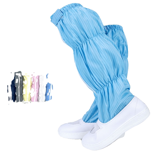 无尘鞋防静电高筒靴长筒皮革开网帆布透气洁净无尘车间男女工作鞋