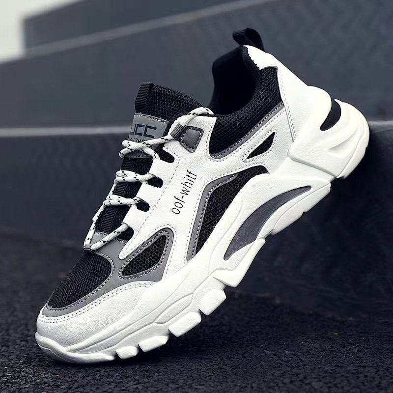 男鞋2025年新款春秋厚底老爹鞋男士网面透气休闲运动鞋时尚感百搭 3