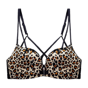 前扣式内衣女上托聚拢防下垂小胸薄款文胸无痕性感蕾丝文胸罩罩杯