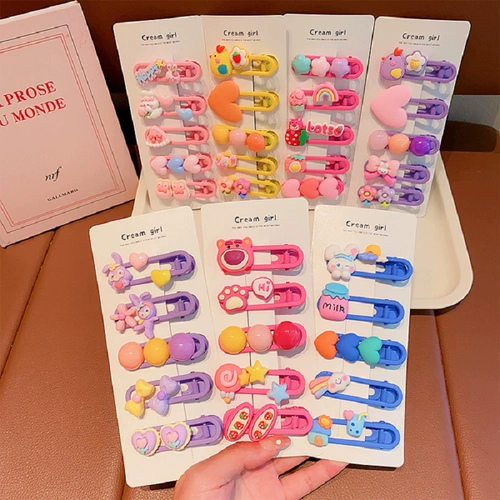 Милый аксессуар для волос, клубника, мультяшная заколка для волос, детские шпильки для волос, челка