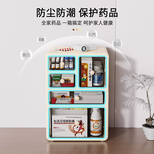 Фармацевтическая коробка Семейная заправка Большая коробка для хранения наркотиков Домохозяйство крупная коробка для лекарственной способности обычно используется многослойное многослойное хранение