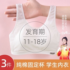 Бюстгальтер 少女文胸初中生纯棉高中生发育期内衣女胸罩青春小背心夏季背心式