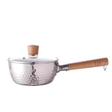 Японская нержавеющая сталь снежная кастрюля Домохозяйство маленькое молочное горшок с неприжирной кастрюлей