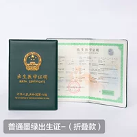 Обычный темно-зеленый сертификат свидетельства о рождении