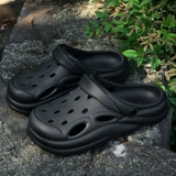 Летние туфли, нескользящие дышащие дезодорированные слайдеры на платформе, мужские тапочки