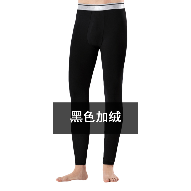 [1 Stripe Plush] Blackman Autumn trousers schoolboy Warm pants Plush winter Leggings Self cultivation Woolen trousers Tight fitting Thin Plus Size Woollen trousers